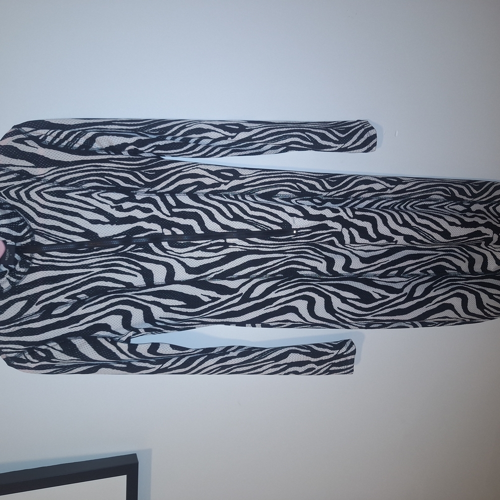 Zebra Print Long Sleeve Dress